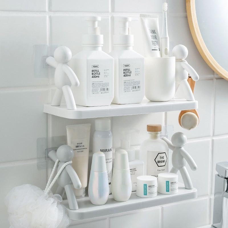 BowLift | Punch-Free Human Figure Bathroom Shelf