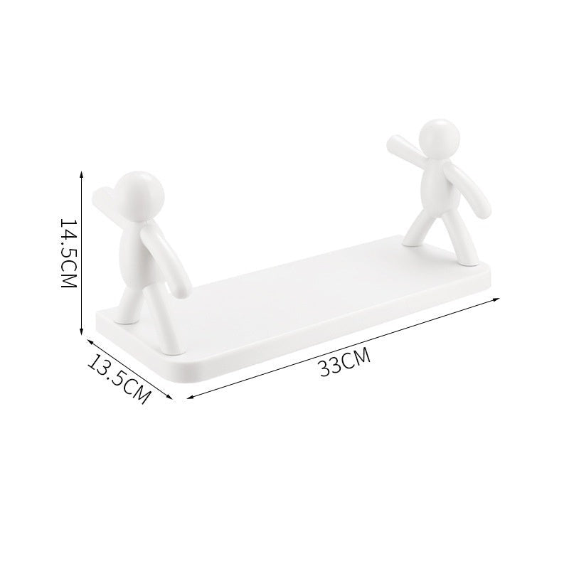 BowLift | Punch-Free Human Figure Bathroom Shelf