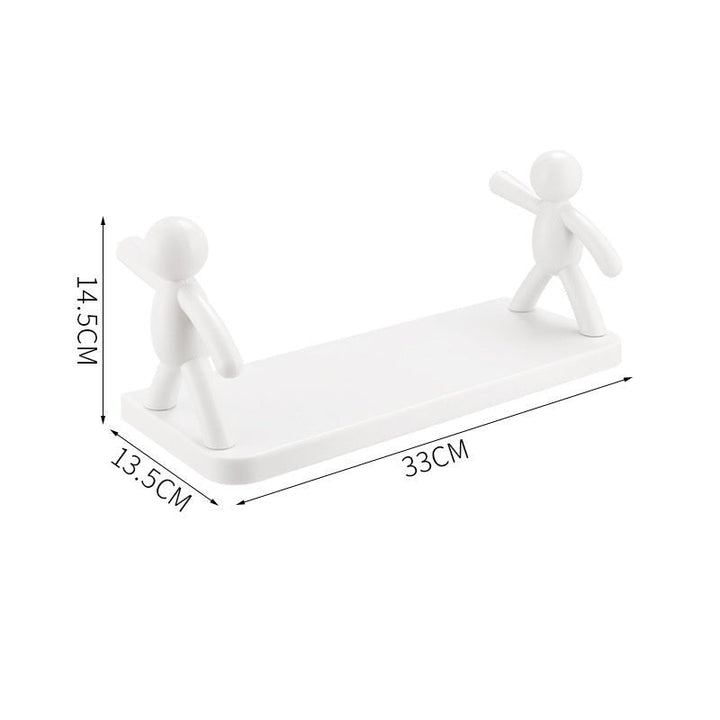 BowLift | Punch-Free Human Figure Bathroom Shelf