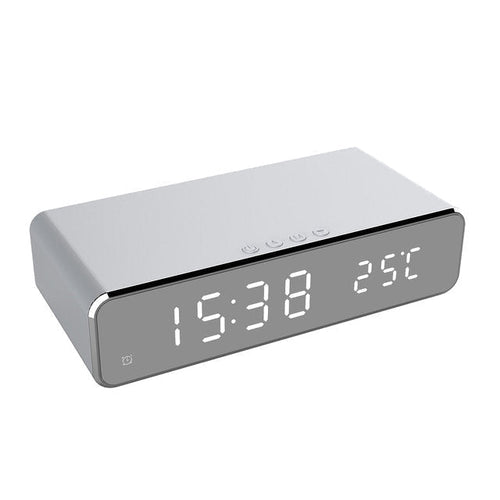 BowLift | Smart Alarm Clock Charging Station – 2-in-1 Digital Alarm Clock with Magnetic Qi Charger