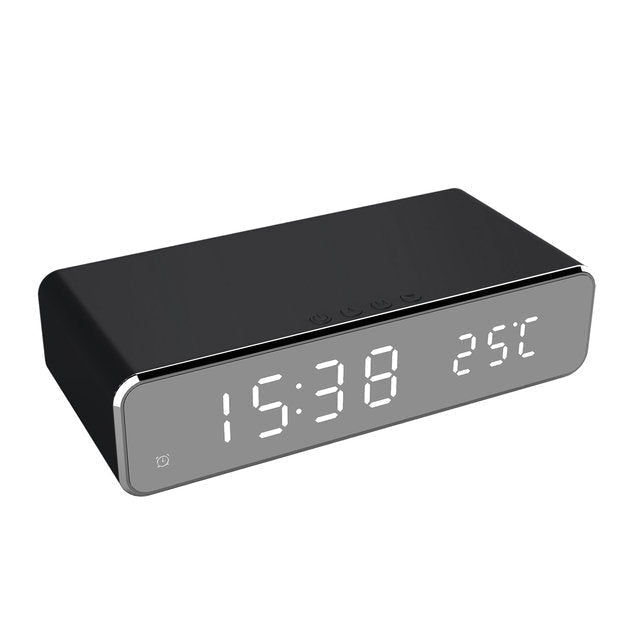 BowLift | Smart Alarm Clock Charging Station – 2-in-1 Digital Alarm Clock with Magnetic Qi Charger