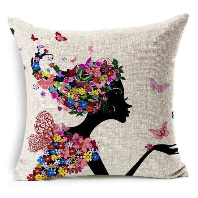 BowLift | Floral Animal Tree of Life Bird Back Home Decorative Throw Pillow Cover
