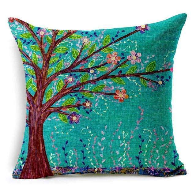 BowLift | Floral Animal Tree of Life Bird Back Home Decorative Throw Pillow Cover