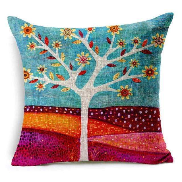 BowLift | Floral Animal Tree of Life Bird Back Home Decorative Throw Pillow Cover