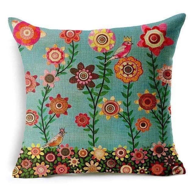 BowLift | Floral Animal Tree of Life Bird Back Home Decorative Throw Pillow Cover