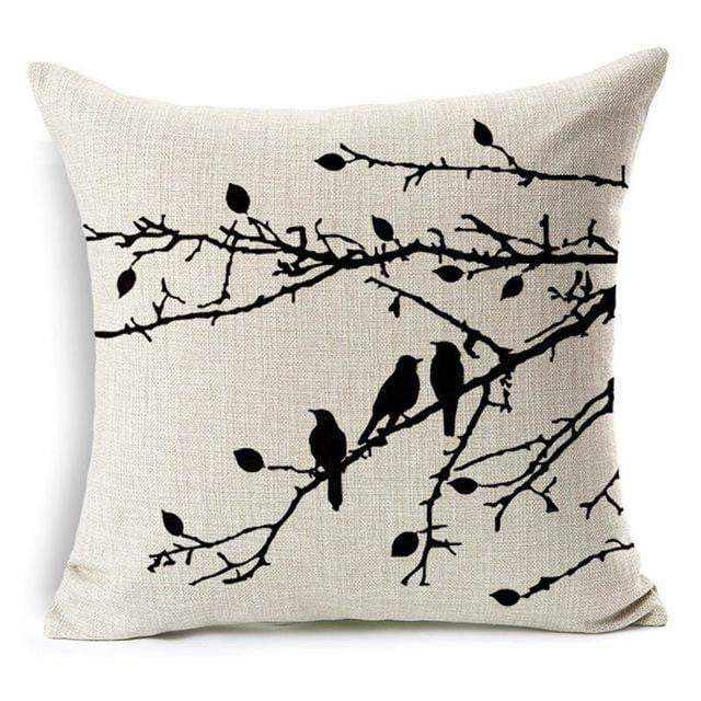 BowLift | Floral Animal Tree of Life Bird Back Home Decorative Throw Pillow Cover