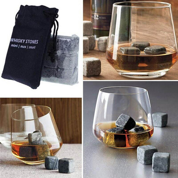 BowLift | 9pcs/set Natural Whiskey Stones Home Bar Tools