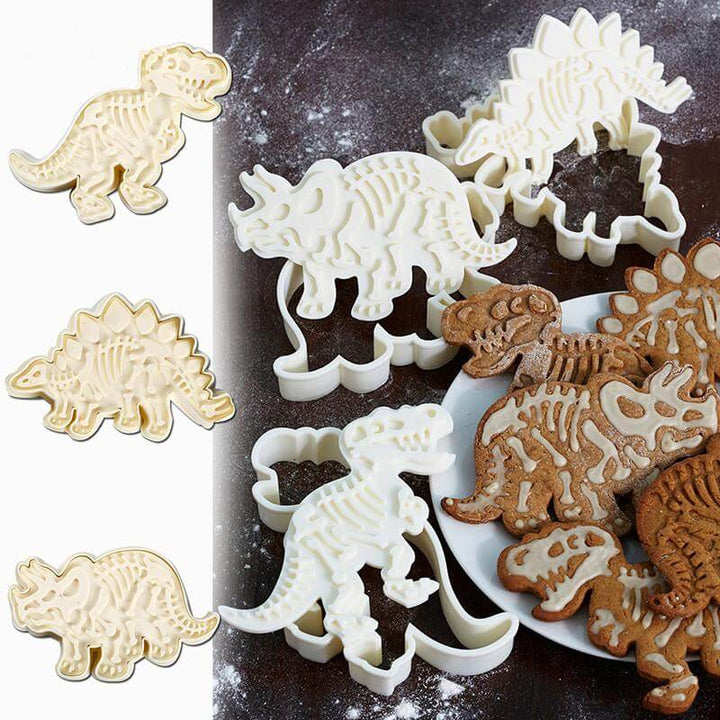 BowLift | 3Pcs/set Cute Dinosaur Shaped Cookie Cutters Tools