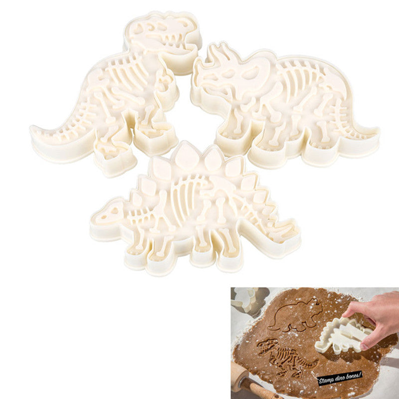 BowLift | 3Pcs/set Cute Dinosaur Shaped Cookie Cutters Tools