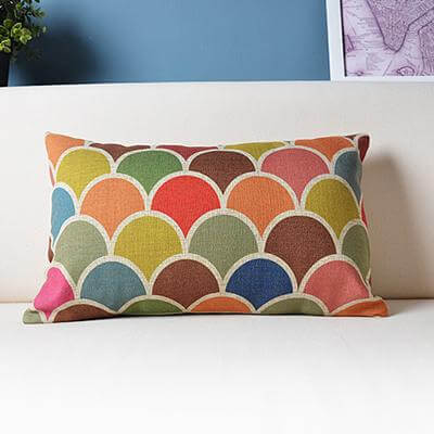 BowLift | Geometric Lumbar Colorful Pillow Cushion Cover