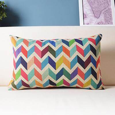 BowLift | Geometric Lumbar Colorful Pillow Cushion Cover