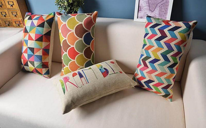 BowLift | Geometric Lumbar Colorful Pillow Cushion Cover