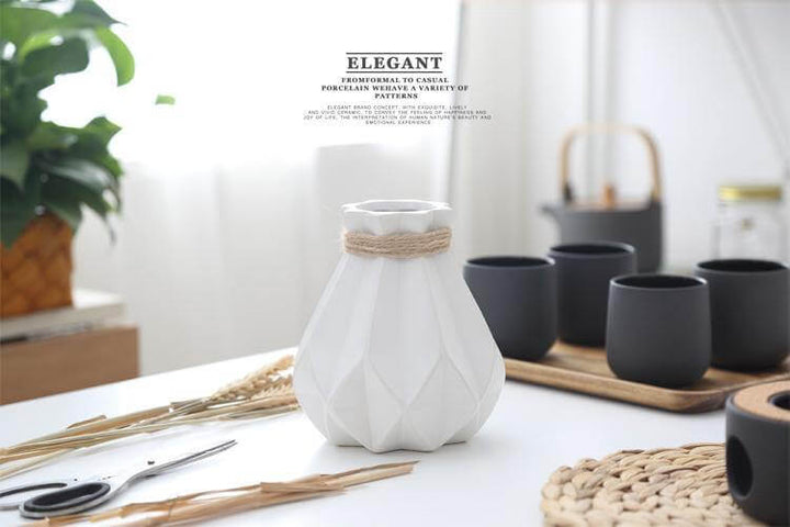 BowLift | Modern Europe Brief Matt Diamond Porcelain Ceramic Vase