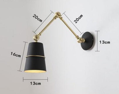 BowLift | Nordic Iron Swing Long Arm Modern Wall Lamp
