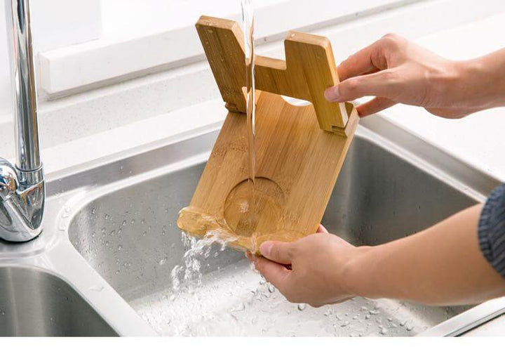BowLift | Cutting Board Foldable wooden pot lids holder