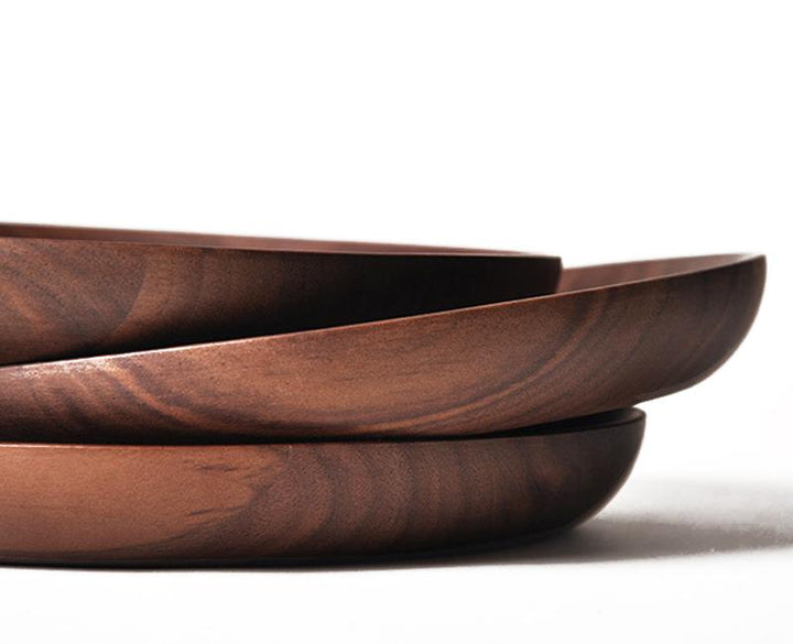 Hand-Made Round Natural Wooden Plates | Bowlift