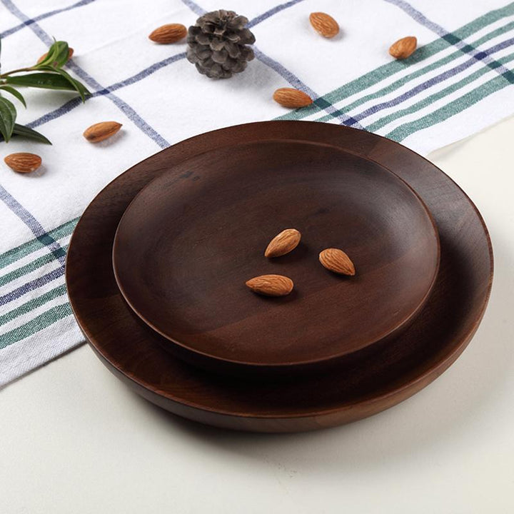 Hand-Made Round Natural Wooden Plates | Bowlift