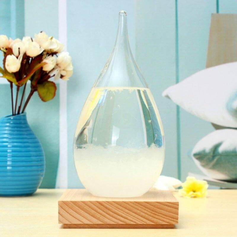 BowLift | Storm Glass Forecast with Wood Base for home Decoration