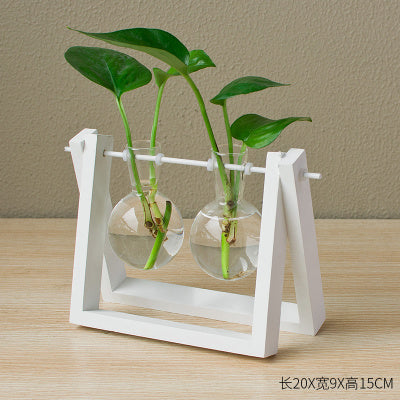 BowLift | Decorative  Wooden Vase With Wooden Tray