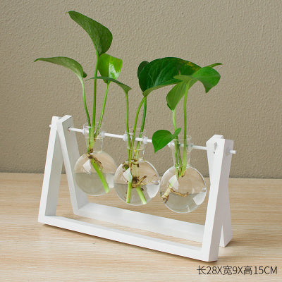 BowLift | Decorative  Wooden Vase With Wooden Tray