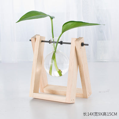 BowLift | Decorative  Wooden Vase With Wooden Tray