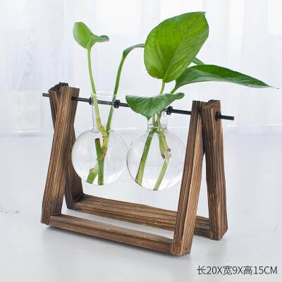 BowLift | Decorative  Wooden Vase With Wooden Tray
