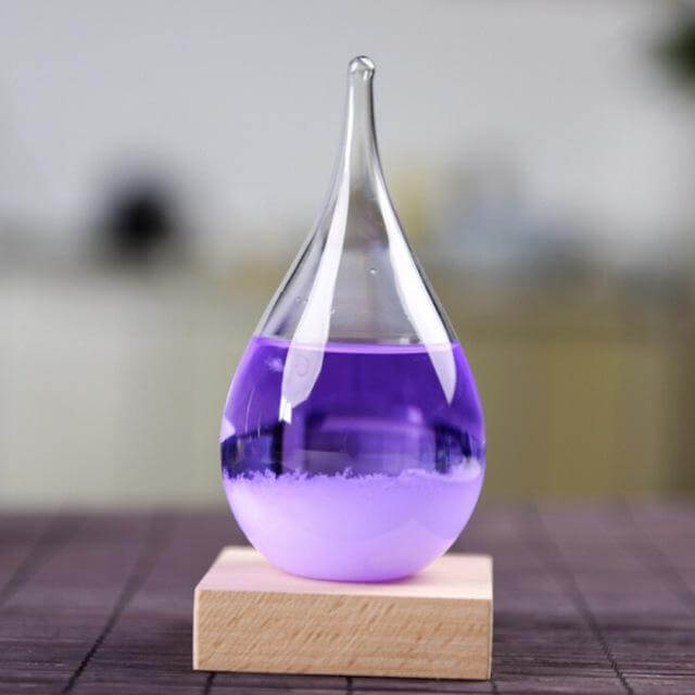 BowLift | Storm Glass Forecast with Wood Base for home Decoration