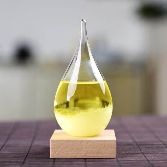 BowLift | Storm Glass Forecast with Wood Base for home Decoration