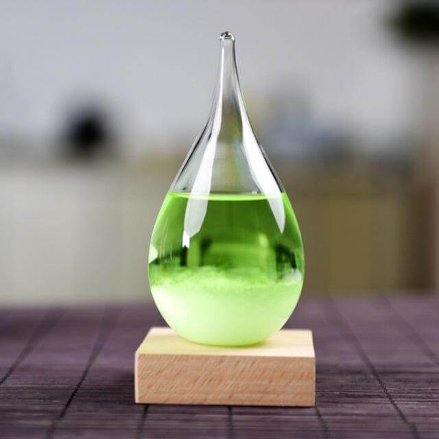 BowLift | Storm Glass Forecast with Wood Base for home Decoration