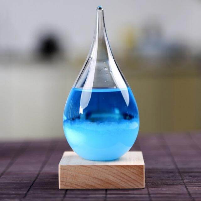 BowLift | Storm Glass Forecast with Wood Base for home Decoration