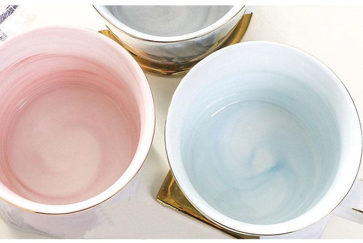 Marble Porcelain Mr & Mrs Coffee Mugs | Bowlift