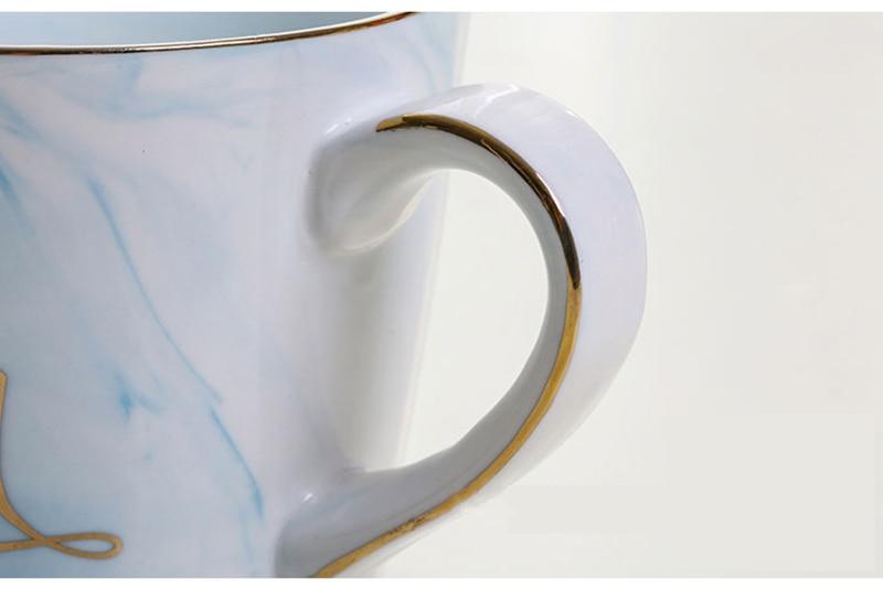 Marble Porcelain Mr & Mrs Coffee Mugs | Bowlift