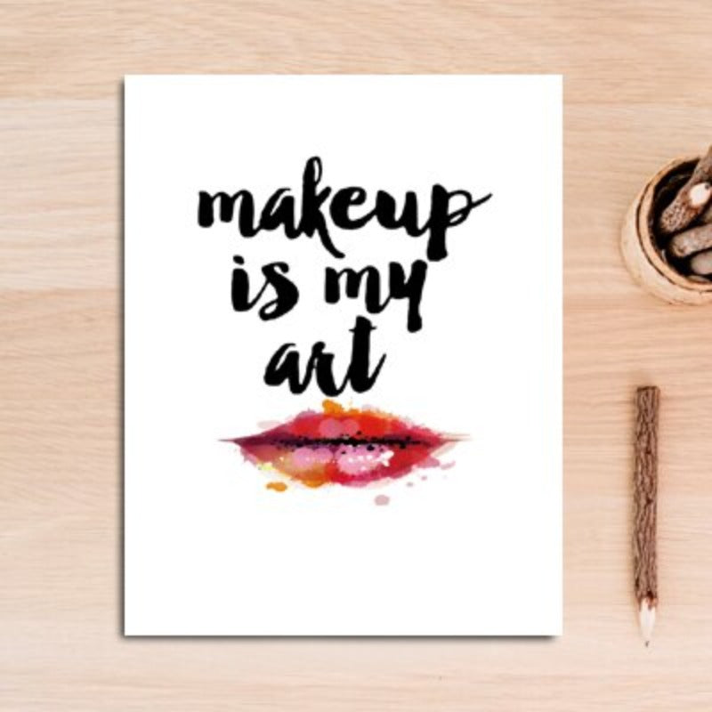 Fashion Makeup Girl Decorative - Canvas Wall Art Painting | Bowlift
