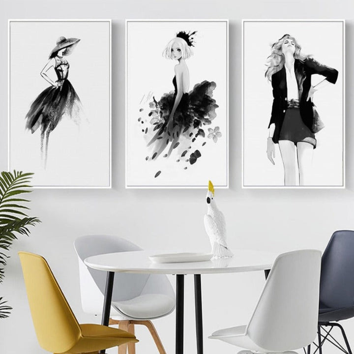 Girls Clothing Poster - Canvas Wall Art Painting | Bowlift