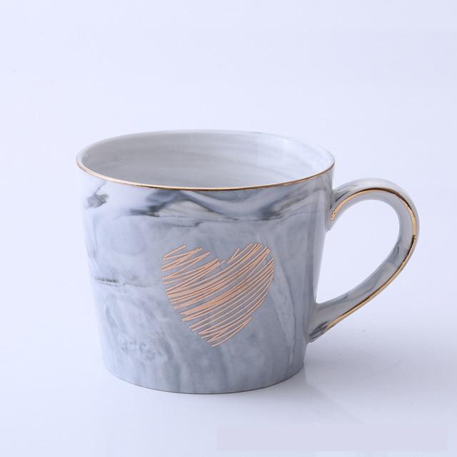 Marble Porcelain Mr & Mrs Coffee Mugs | Bowlift