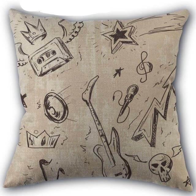 BowLift | Decorative Comfy Musical Notes Pillow Case