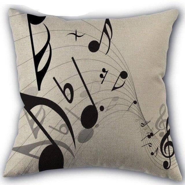 BowLift | Decorative Comfy Musical Notes Pillow Case