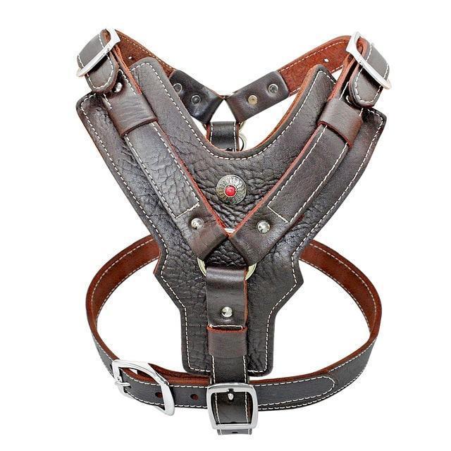 BowLift | Extra Large Genuine Leather Dog Harness