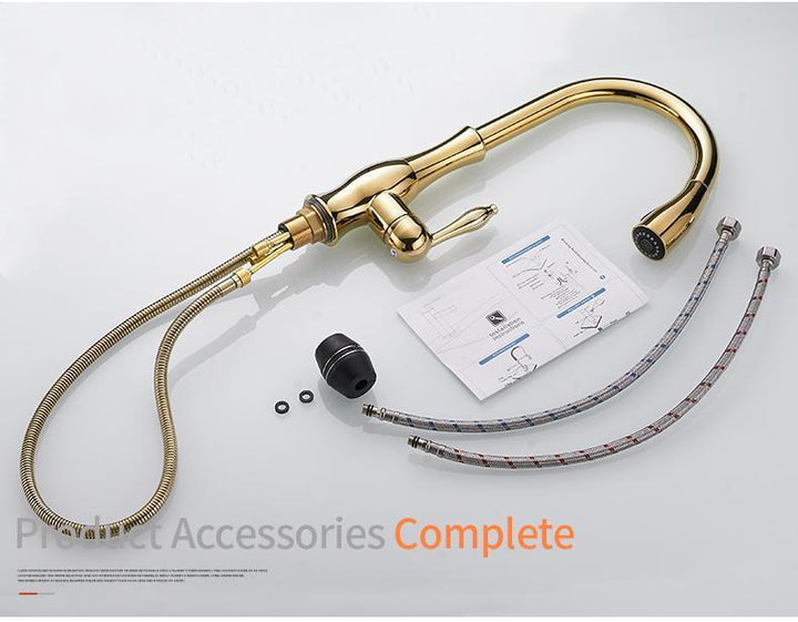 BowLift | Pull Down Kitchen Faucet with Swivel 360 Degree Single Handle