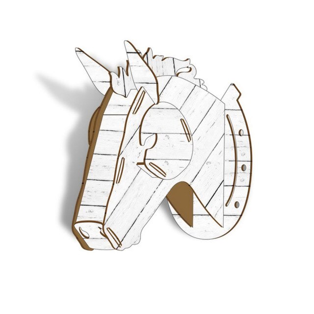 BowLift | 3D Wooden Craft Horse Hanging Wall Decor
