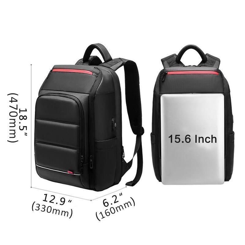 BowLift | 15.6 Inch Laptop Travel Backpack Water Repellent Functional Rucksack With USB Charging Port