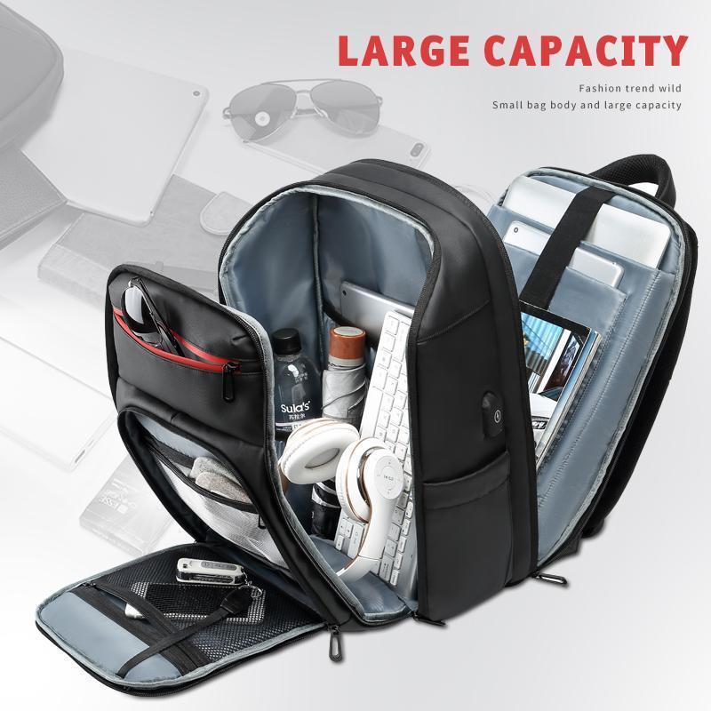 BowLift | 15.6 Inch Laptop Travel Backpack Water Repellent Functional Rucksack With USB Charging Port