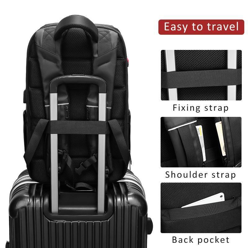 BowLift | 15.6 Inch Laptop Travel Backpack Water Repellent Functional Rucksack With USB Charging Port