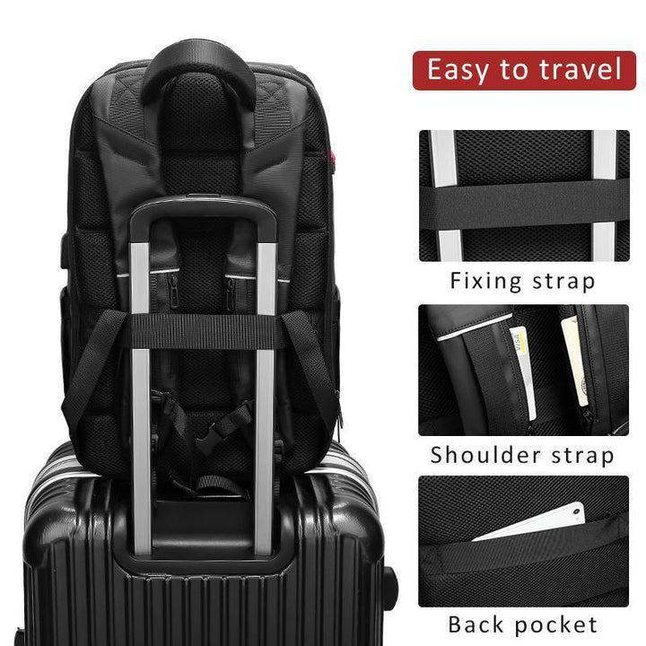 BowLift | 15.6 Inch Laptop Travel Backpack Water Repellent Functional Rucksack With USB Charging Port
