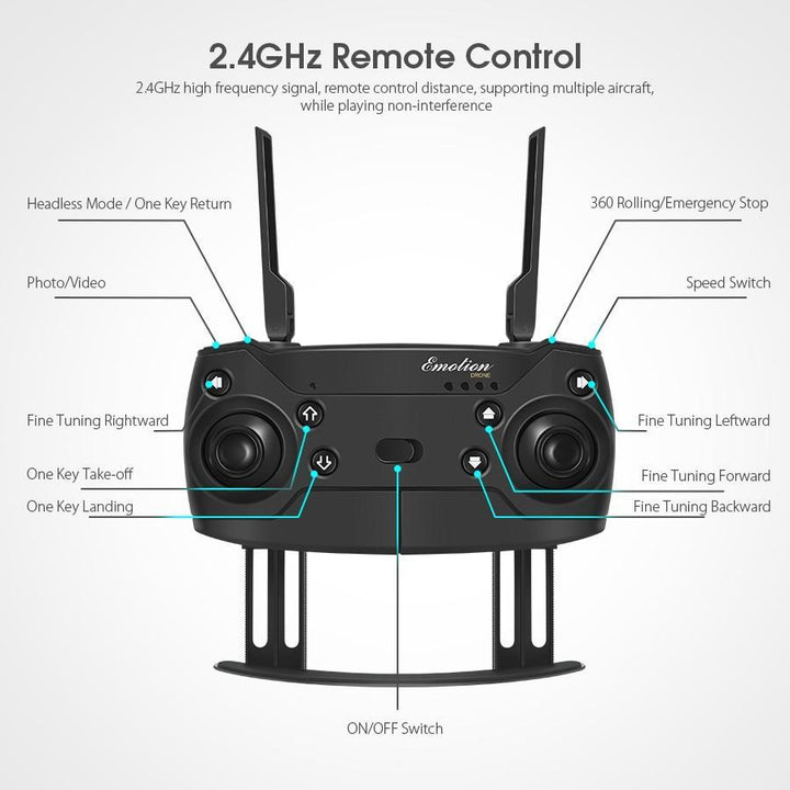 BowLift | Skyhawk HD Foldable Air Selfie Drone With Camera 2MP