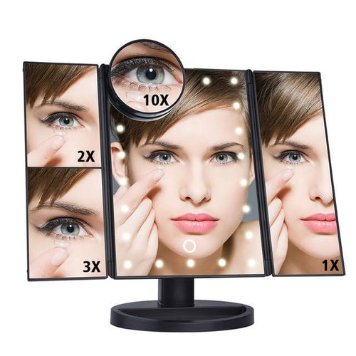 BowLift | 22 LED Lighted Makeup Mirror - Desktop Touch Screen Make Up Mirror