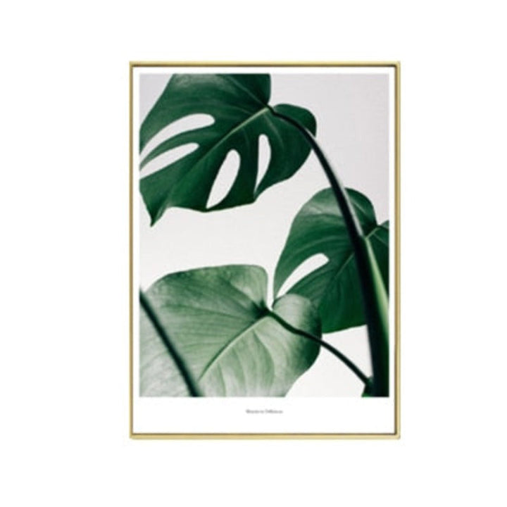 Green Leaves Plants Now Inspiring Quote - Canvas Wall Art Painting | Bowlift
