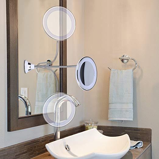 BowLift | Flexible Gooseneck LED Lighted Makeup Mirror