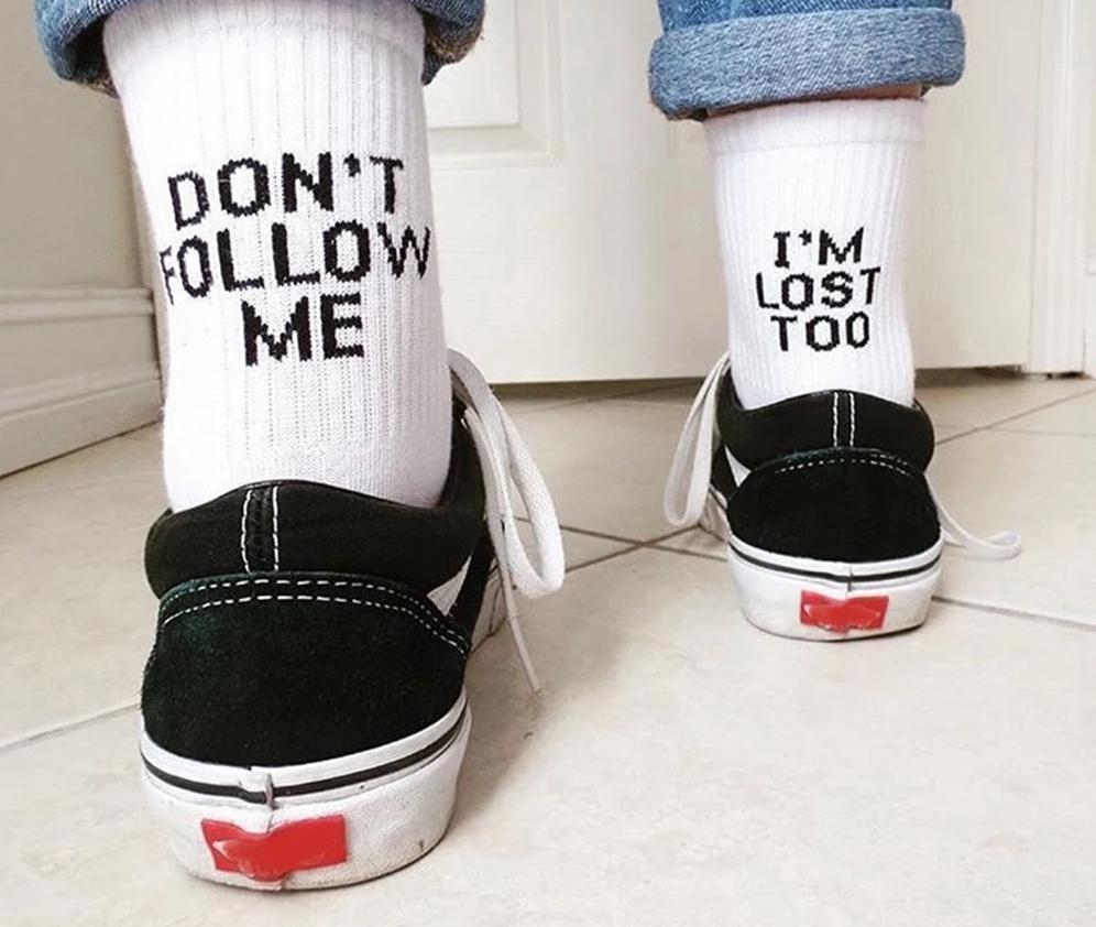 Don't Follow Me, I'm Lost Too Socks | Bowlift