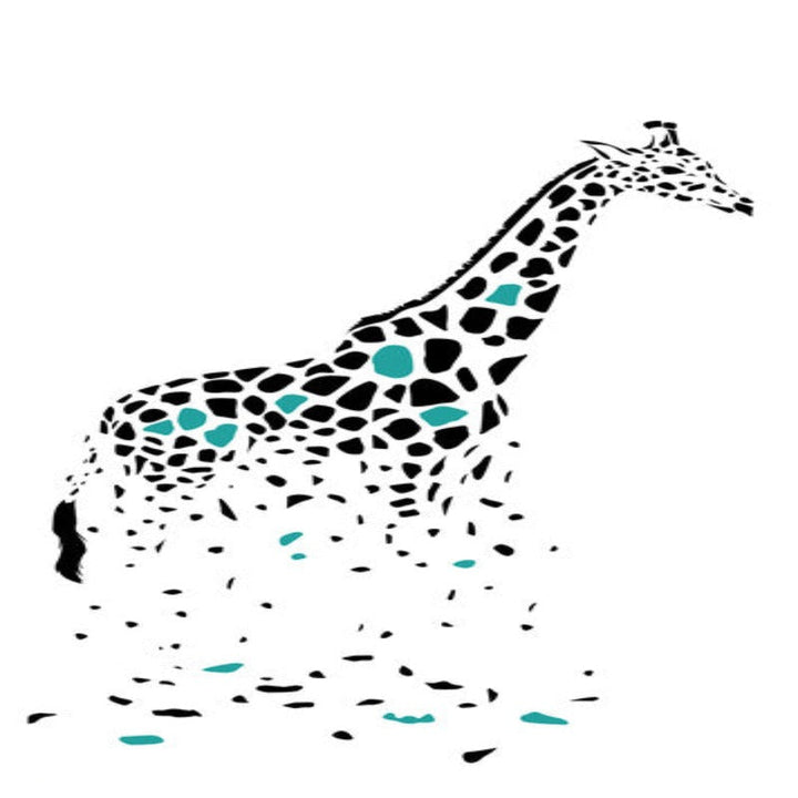 Minimalist Animals Giraffe Tie Nordic Poster - Canvas Wall Art Painting | Bowlift
